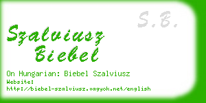 szalviusz biebel business card
